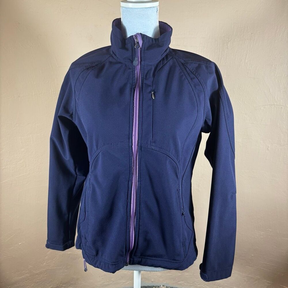 Double Diamond Purple Lined Softshell Jacket Women’s Small Full Zip Outdoor